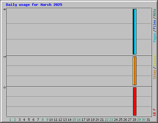 Daily usage for March 2025