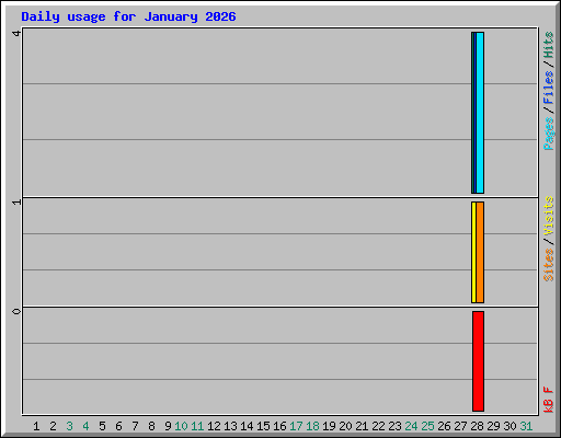 Daily usage for January 2026